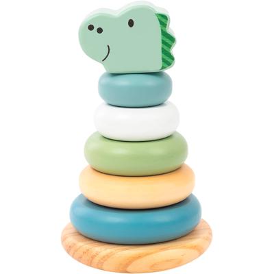 Stapelspielzeug STERNTALER "Dino Rexi Stapelturm Holz", bunt, Stapelspielzeug, BabyH:13cm Ø:7cm, Holz, H:13cm Ø:7cm