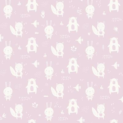 "Veer Decor Little Animal Friends Wallpaper - Roll 20.86""x33ft"