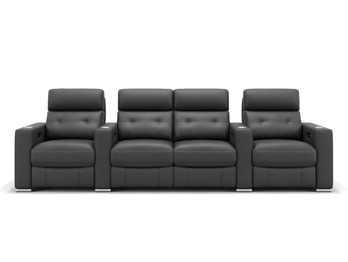 Leder 4-Sitzer Relaxsofa MATERA Heimkino Sofa
