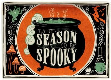 "Certified International Scaredy Cat Rectangular 14-inch x 10-inch Platter - 14"" x 10"" x 1.25"""