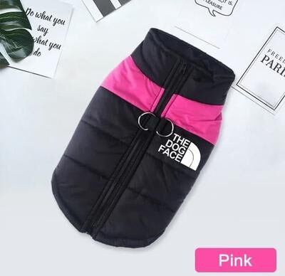 Uplift Picks Winter Dog Hoodie Sports Coat Warm Outdoor Pet Clothes pink 2xl
