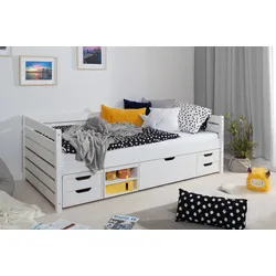TiCAA Sofabett Naomi inkl. Funktionsschubkästen, 90x200