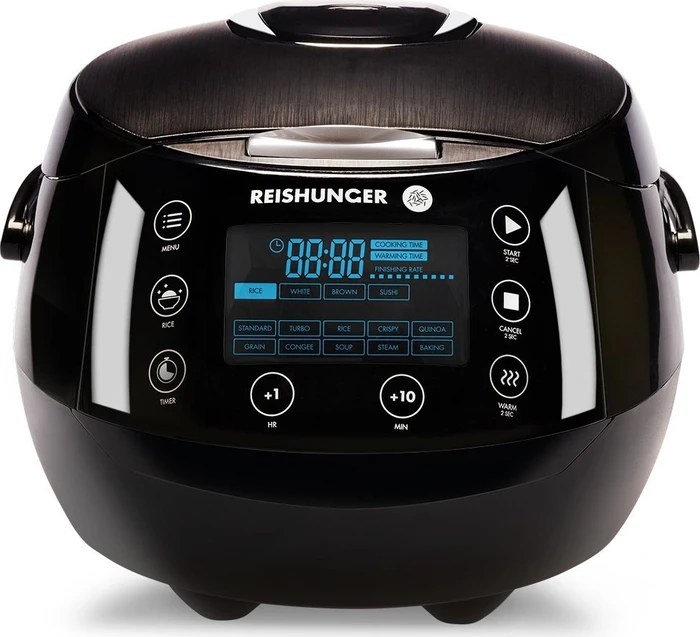 Reishunger Digitaler Reiskocher & Dampfgarer (538-DRK-Black)