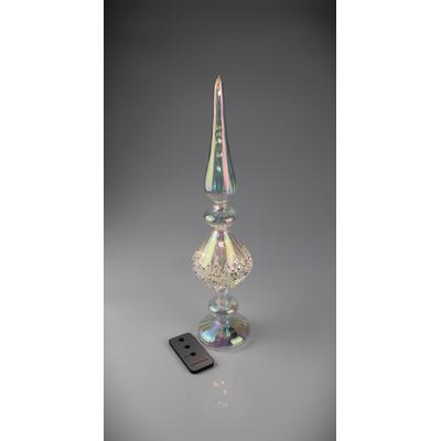 LED Dekoobjekt AM DESIGN "Glas-Zapfen Glimmer, 15 Lichter", transparent (irisierend), H:39cm L:9cm, Leuchten, 9x39 cm