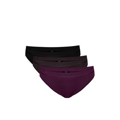 Slip JOOP, Damen, Gr. 42, schwarz (schwarz, taupe, lila), Jersey, Obermaterial: 95% Modal, 5% Elasthan, Unterhosen Slip, mit drei unterschiedlichen Passformen, atmungsaktiv