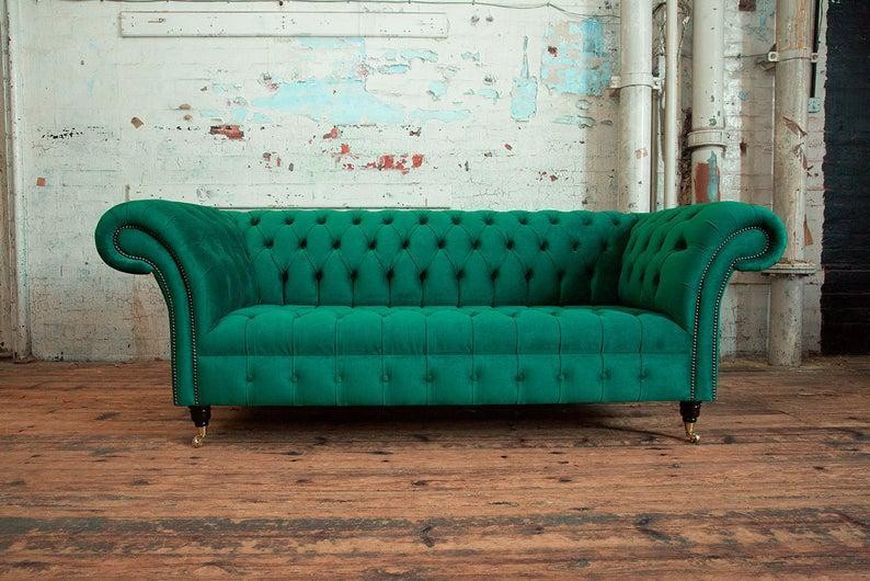 Moderne 3-zits designbank in luxe textiel voor de woonkamer