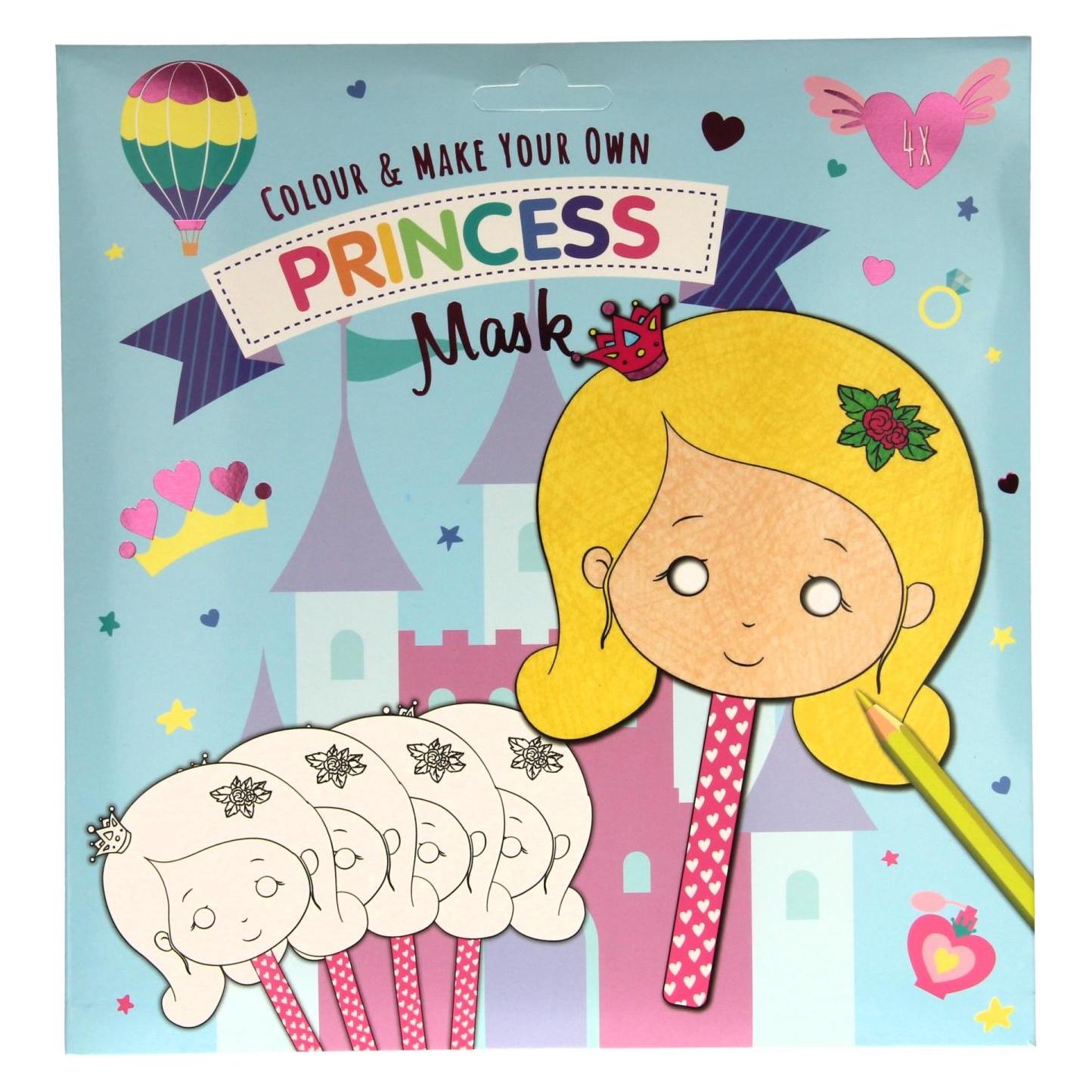 Wins Holland Färben und gestalten Sie Ihre eigenen Masken - Prinzessin, 4 Stück. (39158467)