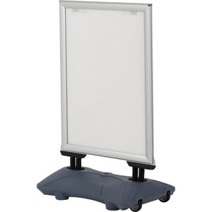 Update-Displays Kundenstopper WindPro Plus, DIN A0, 44 mm Profil, wetterfest, silber