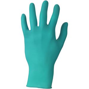 Ansell Einmalhandschuhe TouchNTuff, 92-600, grün, 100 Stück, Nitril, chemikalienbeständig, lebensmittelecht, Größe M