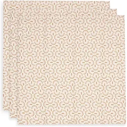 Jollein, Pucktuch + Nuscheli, Spucktuch Hydrophill 70x70cm - Soft Plumes - 3 Stück (70 x 70 cm)