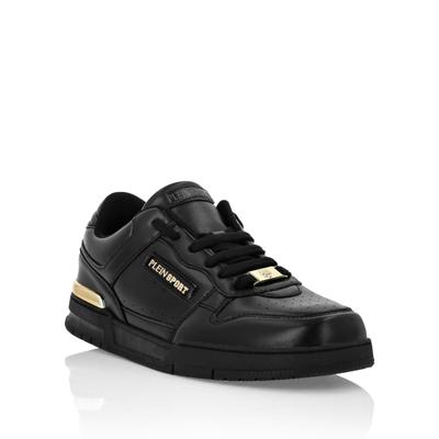 Sneaker PLEIN SPORT "VIPER II CORE // GEN.X.05", Herren, Gr. 42, Polyester, schwarz (schwarz, light gold), Polyurethane, Schuhe Sneaker