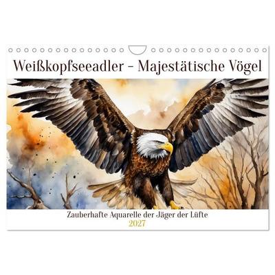 Weißkopfseeadler - Majestätische Vögel (Wandkalender 2027 DIN A4 quer), CALVENDO Monatskalender