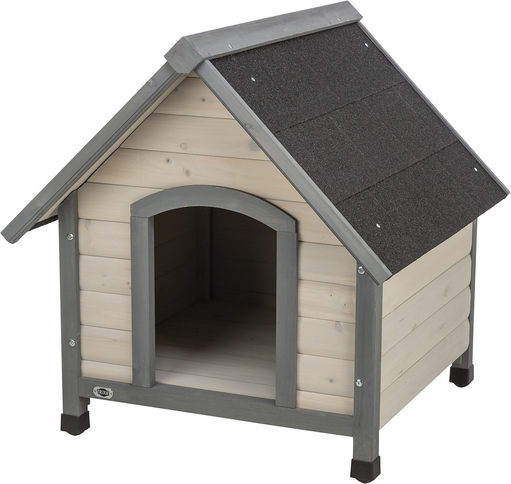 TRIXIEHEIMTIERBEDARF natura Hundehütte Cottage Satteld. M: 77x82x88 cm grau 16976201