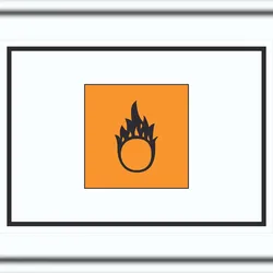 HB-Druck Schild Gefahrensymbol Brandfördernd Symbol Brand A6 (105x148mm)