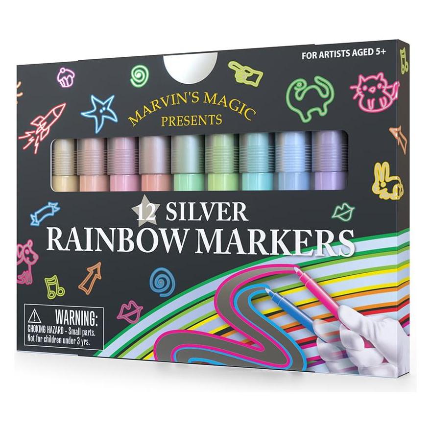 Marvin's Magic Marvins Magic - Silver Rainbow Markers - (MMART002) (MMART002)