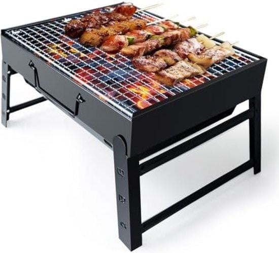 Famanu Grill Draagbare en inklapbare houtskoolbarbecue voor in de tuin B/D/H: 40 x 25 x 20 cm