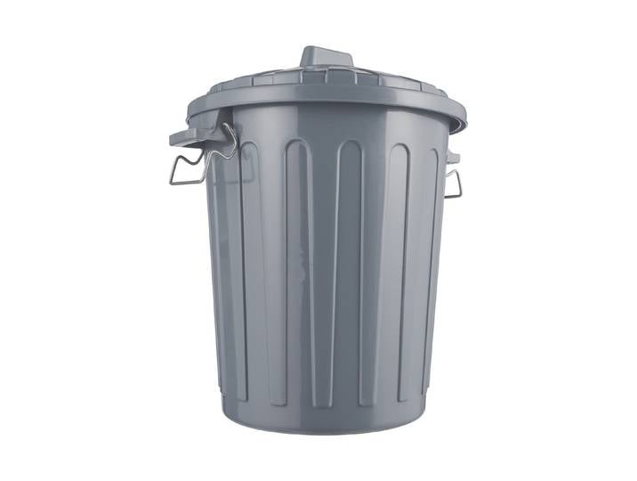 Curver Abfalltonne Metall-Kunststoff-Grau 57 × 49 × 43 cm 46 l