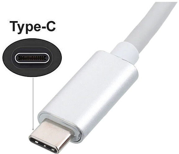 USB Typ-C Kabel 1M - USB Laden & Daten, Weiß Samsung, Huawei - 1st Quality