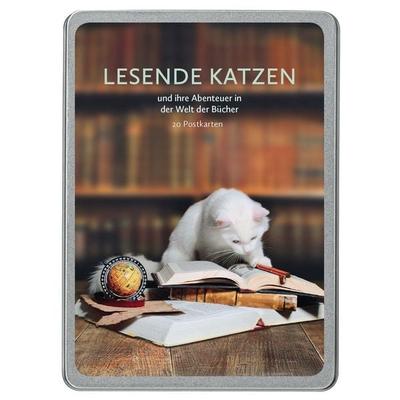 Lesende Katzen Postkarten VE 20, Karte von , PAPER MOON Grand Galleries GmbH