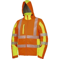 Softshellwarnjacken EN 20471 Klasse 3 orange/gelb - 490780GR.S - orange/gelb