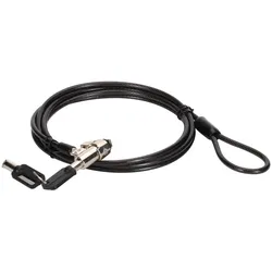 Conceptronic CUSTODIO02BSM Laptop-Schloss mit Schlüssel, Standard-Sicherheitsslot, Master-Key-System kompatibel, 1,8 m