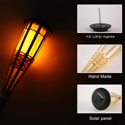 Youfap Market Outdoor Solar Flickering Flame Torch Light, Waterproof Bamboo Patio Pathway Decor, Landscape Lawn Lighting Outdoor Solar Flickering Flame Torch Light, Waterproof Bamboo Patio Pathway Decor, Landscape Lawn Lighting