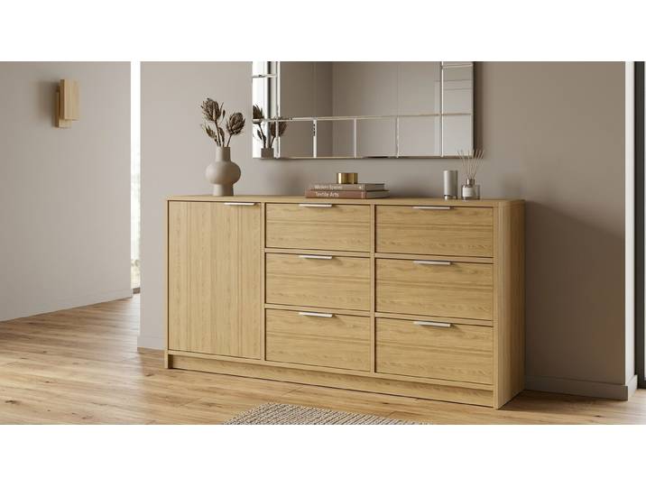 Moderne Holzkommode Eiche Natur geölt