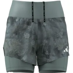 Adidas, Damen, Outdoorhose, Spray Dye 2in1 (XS), Grau