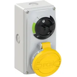 PCE 6123-4k CEE-Steckdose abschaltbar kompakt 32A 3p 4h IP44/IP54 Knock Out 61234k