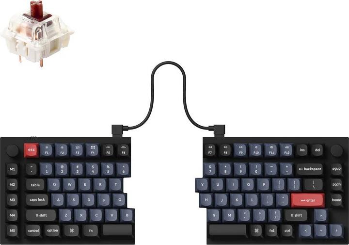 Keychron Q11 QMK Mechanische Split-Tastatur QWERTY US, Gateron G Pro Brown