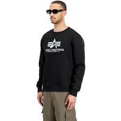 Alpha Industries Herren Sweatshirt BASIC BIG LOGO - Regular Fit - 178302-09 White - XXL