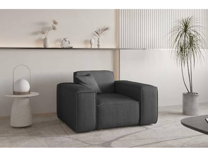 Fun Möbel Sessel Designersessel CELES Premium in Stoff Scala (Anthrazit)