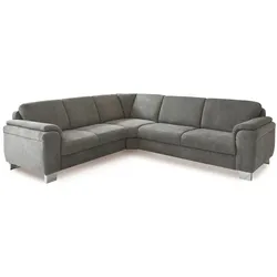 ComfortPlan Ecksofa Dover Stoff Grau Anthrazit