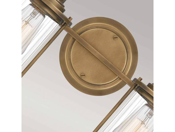 QUOIZEL Wandleuchte Riggs, bronze / altmessing, für Badezimmer, Metall