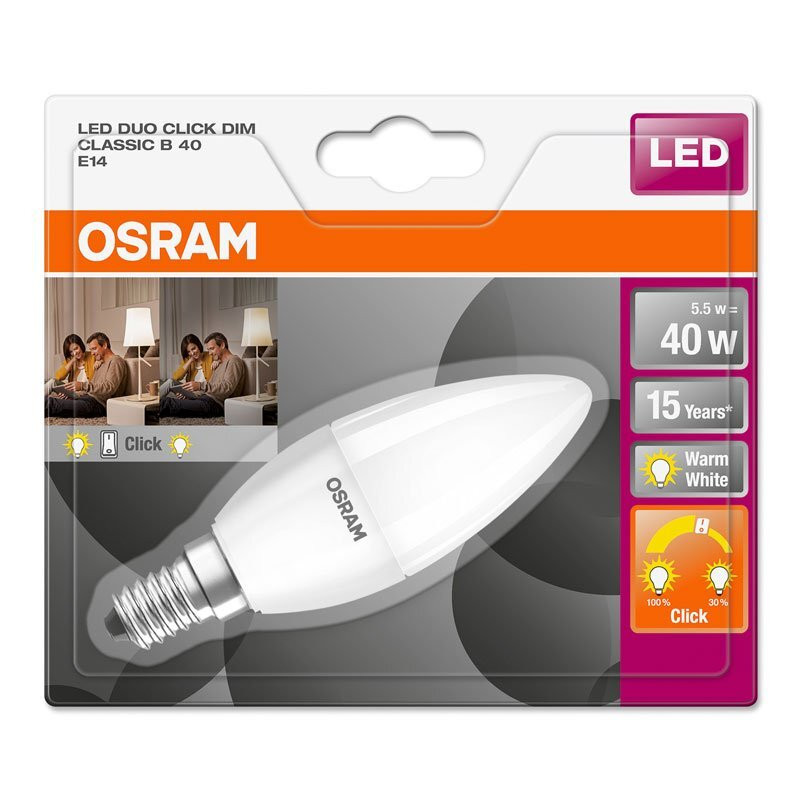 Osram LED Kerstlampjes Duo Click Dimbaar 5,5W E14 Matt - 6 stuks
