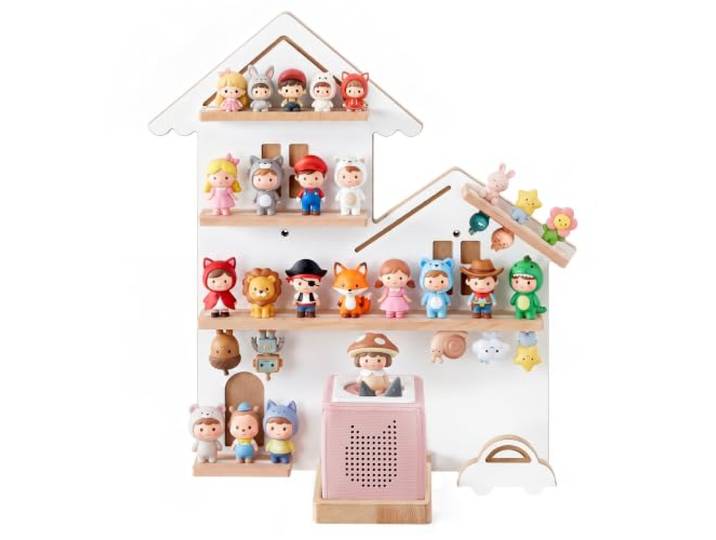 SONGMICS Regal für Toniebox, Wandregal für 35 Figuren, Kinderregal