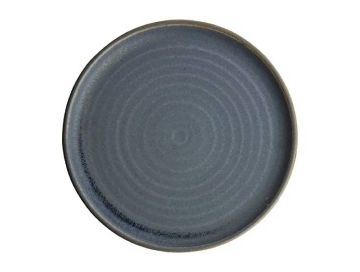 Olympia FA303 Canvas Runder Teller mit Schmalem Rand, Granit-Blau, 26.5cm, 6 Stück