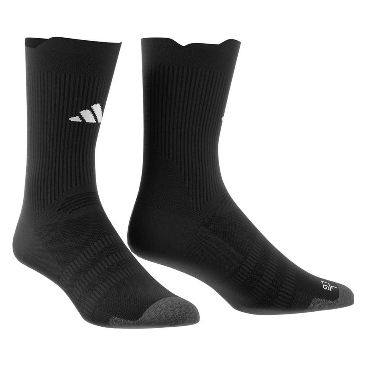 Adidas Unisex Football Cushioned Performance Crew Socks, black/white, 37-40 (37 - 39) (HN8836)