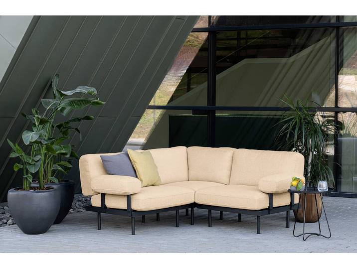 Outdoor-Ecksofa Modica Typ D 172 x 80 x 186cm Beige/Beige