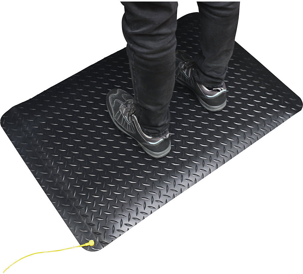 Anti-Ermüdungsmatte DECKPLATE ANTI-STATIC, Fixmaße, 900 x 600 mm COBA
