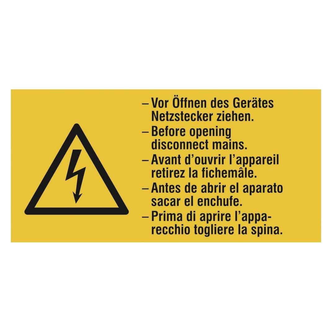 SafetyMarking Warn-Kombischild Achtung Folie selbstklebend (B x H) 65 mm x 32 mm ISO 7010 6 (30.0625)