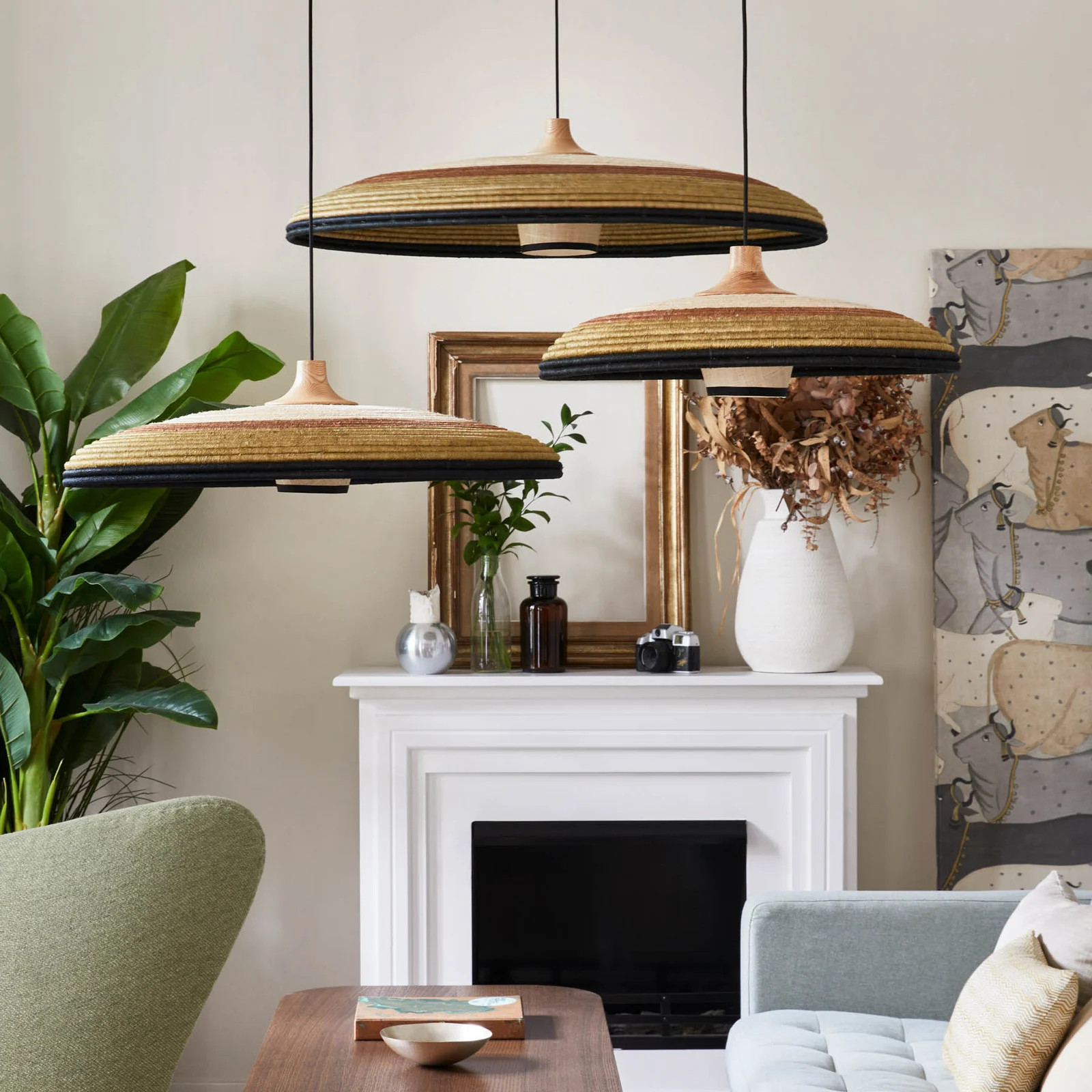 Forestier Grass M hanglamp - Groen