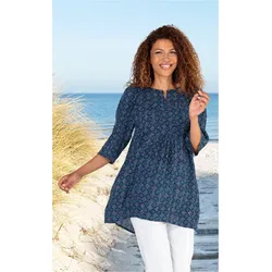Viskose-Bluse in Druck petrol in Größe 38 von DW-Shop, Petrol, 38