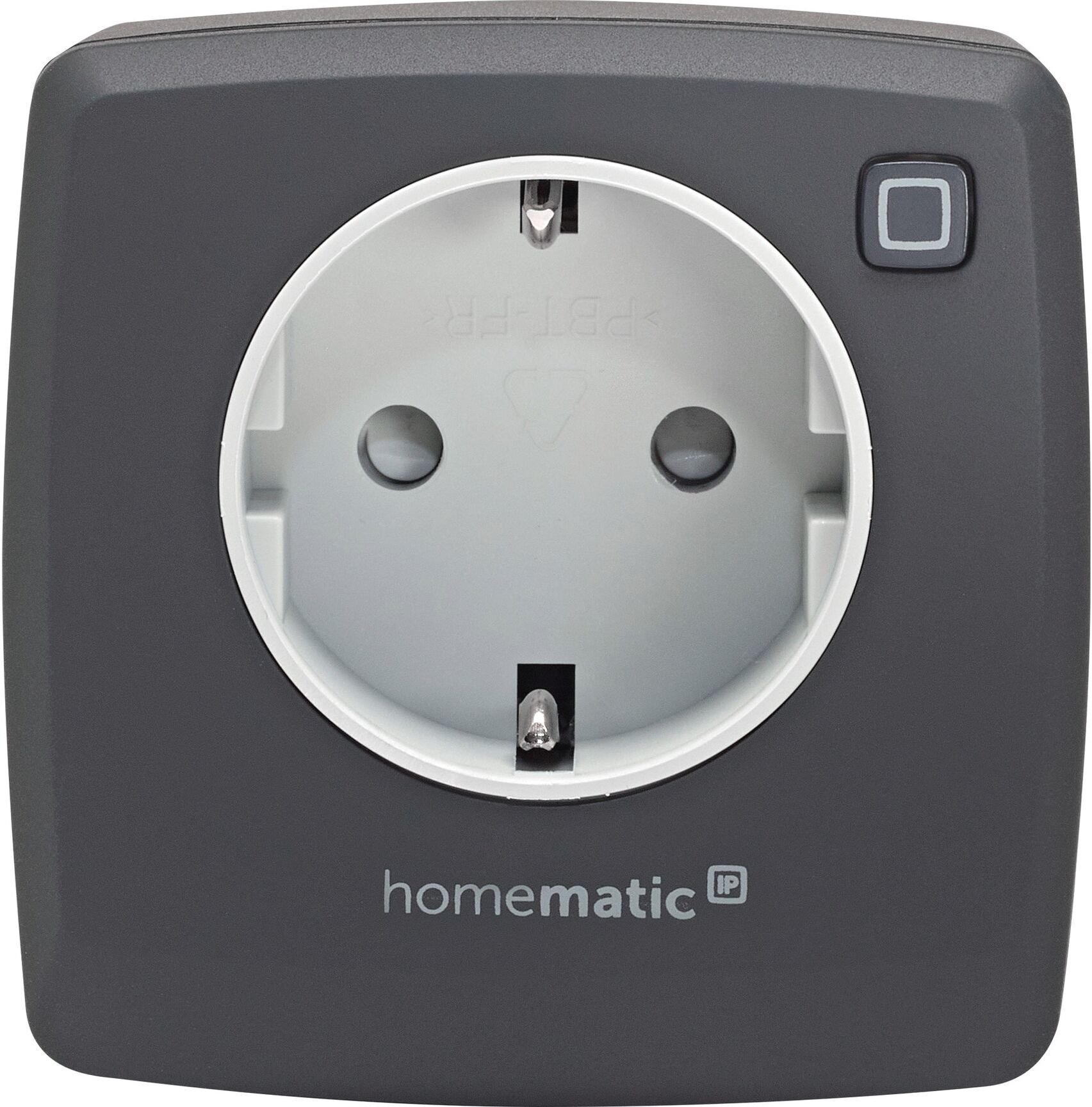 HOMEMATIC IP Funksteckdose "Dimmer-Steckdose – Phasenabschnitt", grau (anthrazit), B:11,55cm H:10cm T:12,6cm, Steckdosenschalter, Funksteckdose