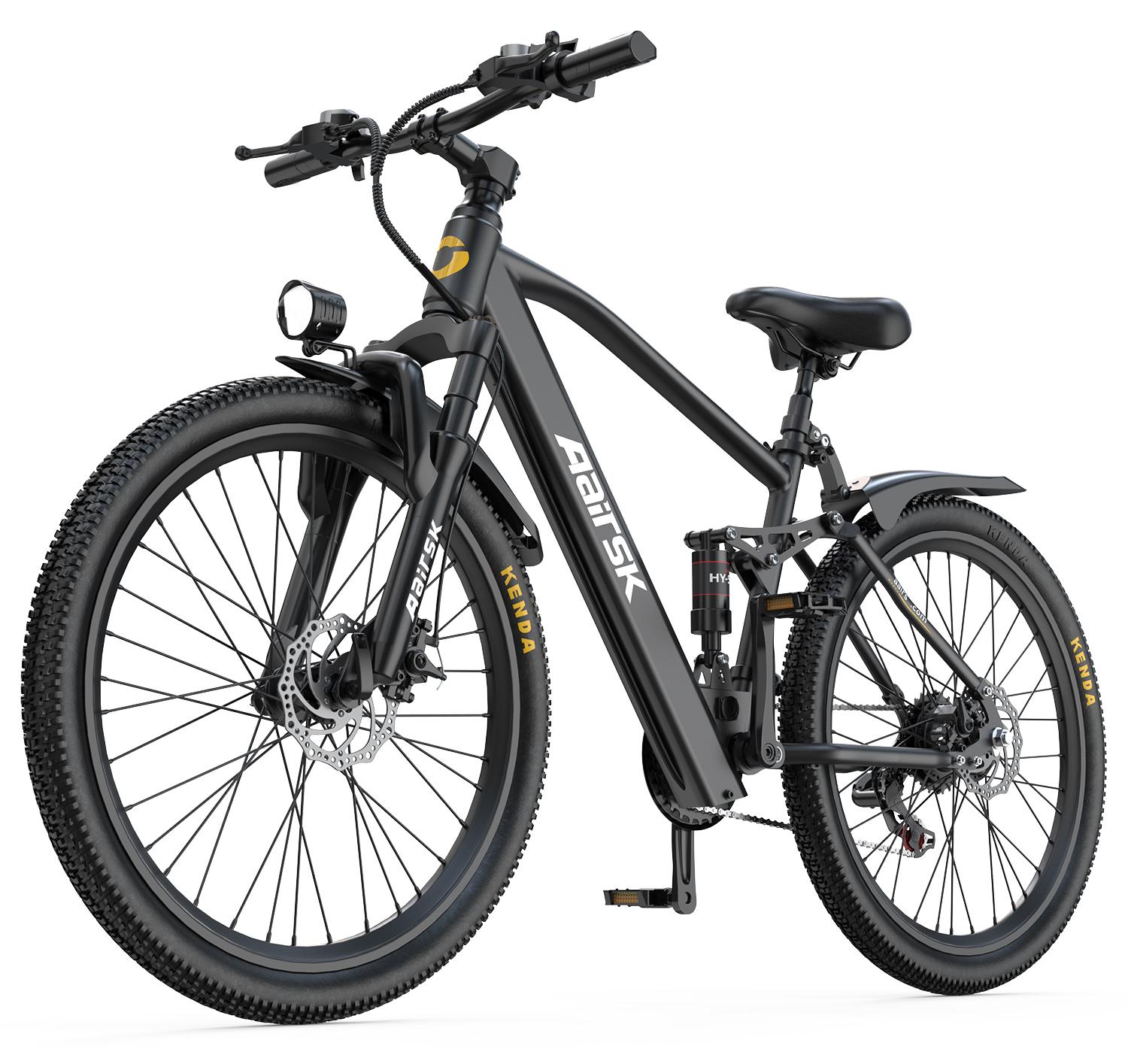 GT900 E-Mountainbike Pedelec, 250-W-Motor, 36 V 13 Ah Lithium-Ionen-Akku, 26-Zoll-Breitreifen, Federgabel-Vorderradfederung, LCD-Display,150kg