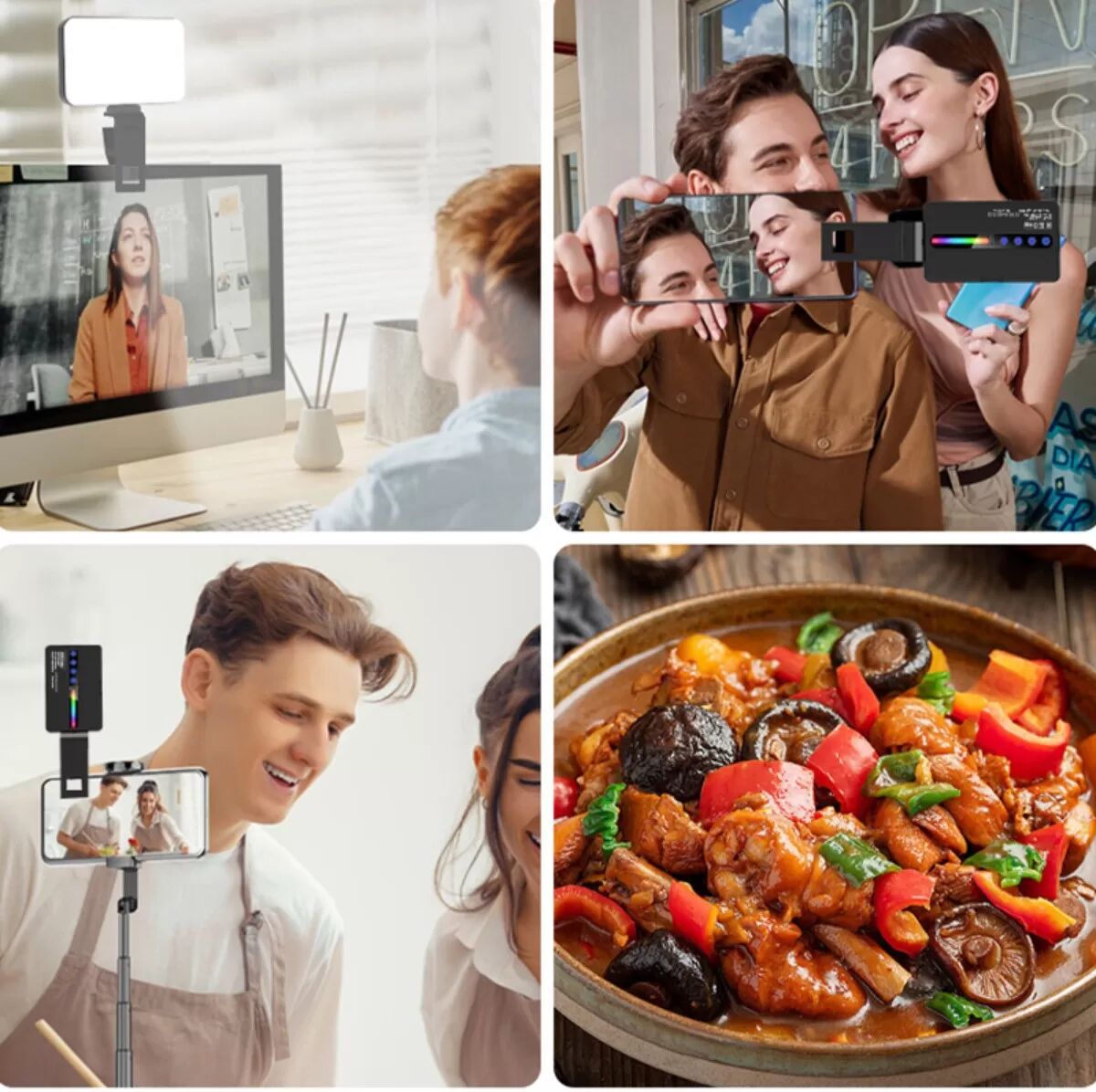 INF LED Fill Light M160RGB compatible with Camera - 6.5W Tri-Color Video Light, CRI95+, 2700-6500K, Built-In 1800mAh Battery