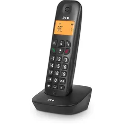 SPC Air - Schnurloses Festnetztelefon mit beleuchtetem Display, Telefonbuch mit 20 Kontakten, Anrufer-ID, Stummschaltung - Schwarz