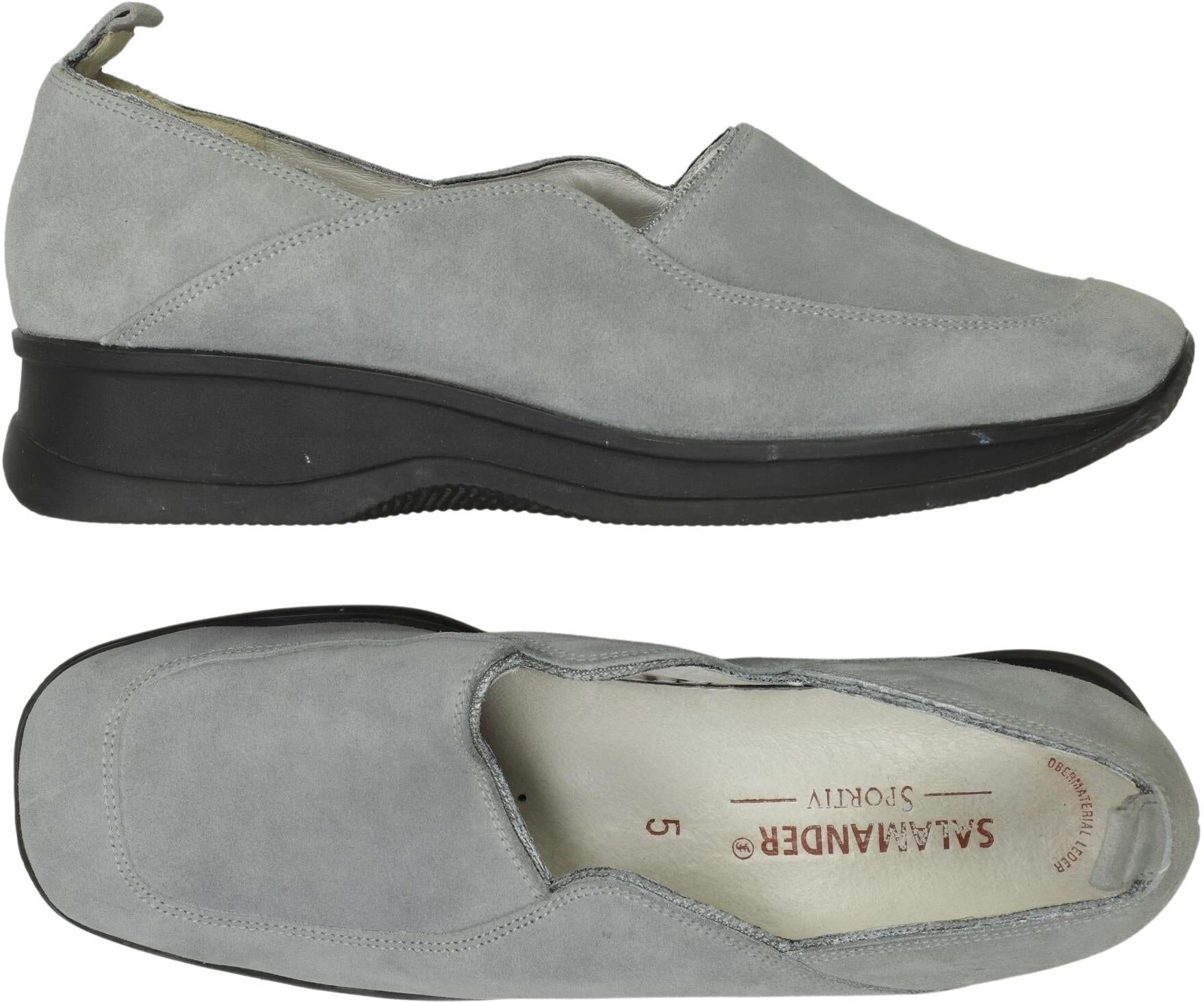Salamander Damen Halbschuh, Grau, Gr. EU 38 (UK 5), Leder - Second Hand