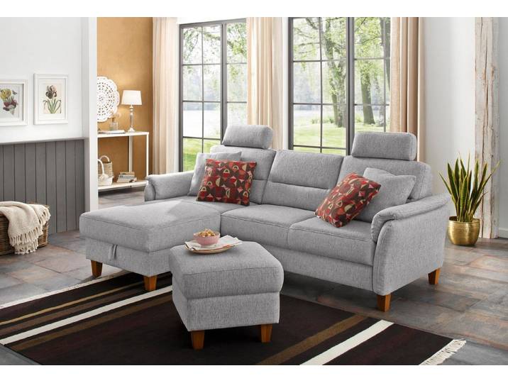 Home affaire Ecksofa Palmera L-Form, B: 244 cm - OTTO. Verlässliche Qualität., optional Schlaffunktion & Bettkasten, Federkern