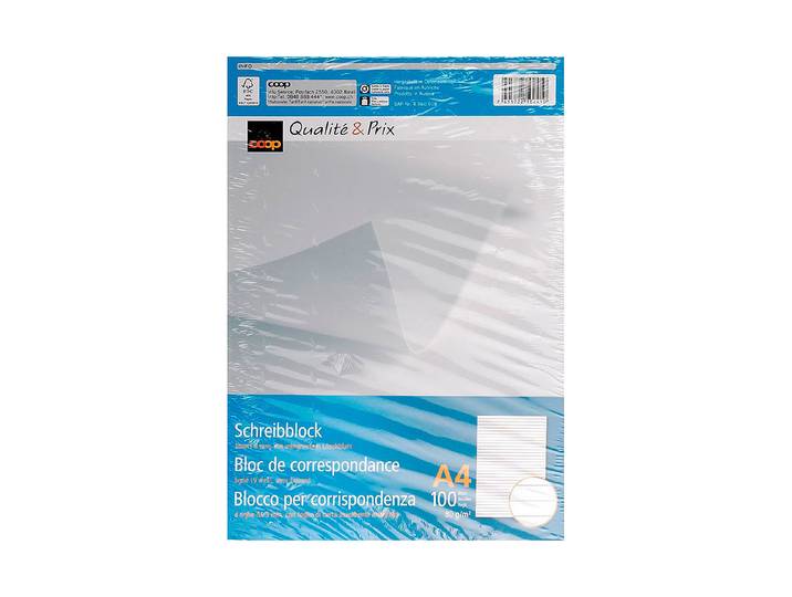 Qualité&Prix Schreibblock A4 100Bl. lin.
